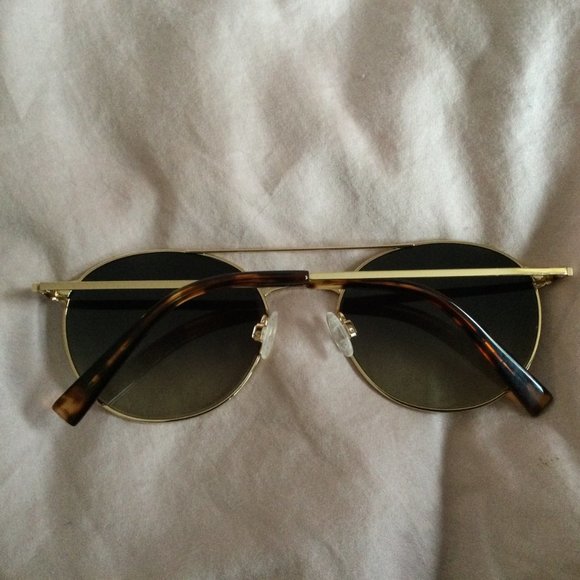 Warby Parker Gold Tone Tortoiseshell Sunglasses Fisher Wide 2403 53 19 140 - Picture 6 of 10